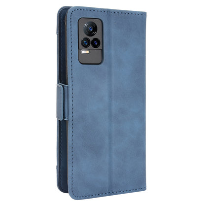 Multiple Card Slots Wallet Stand Phone Case Leather Cover Shell for vivo V21e 4G / vivo Y73 2021