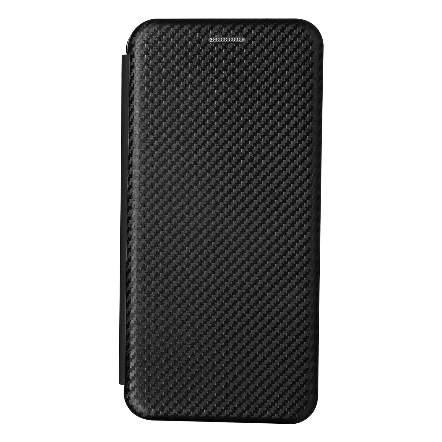 Carbon Fiber Texture Automatic Absorption Leather Stand Case with Card Slot and Ring Strap for Oppo A94 5G/F19 Pro+ 5G/Reno5 Z/A95 5G