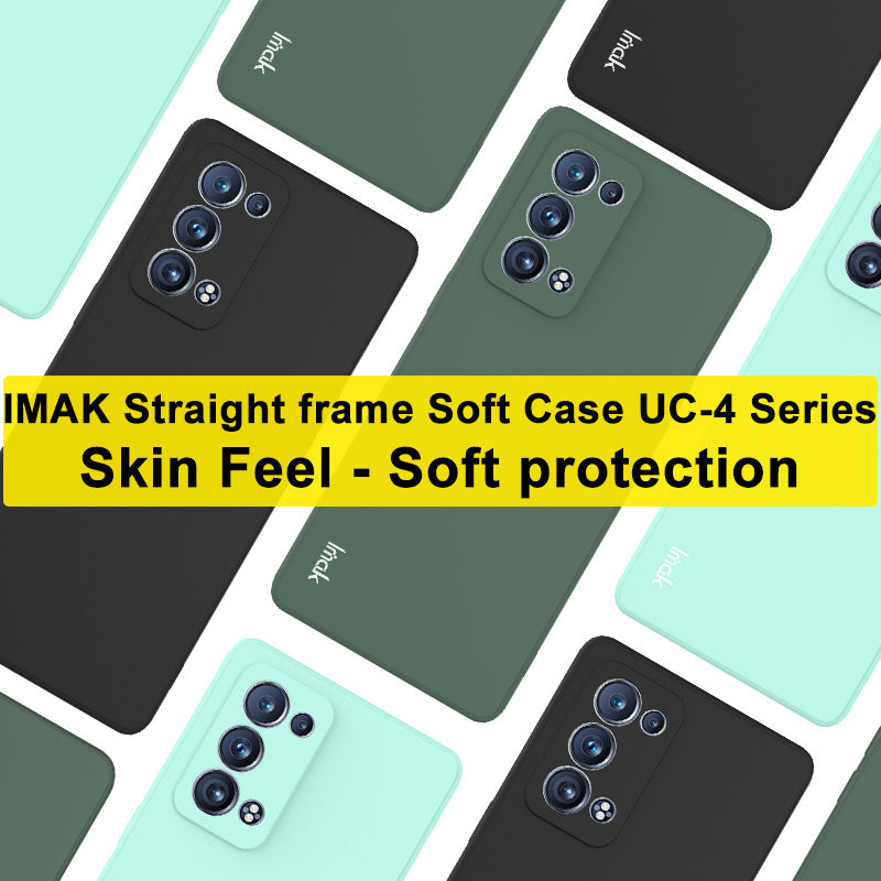 IMAK UC-4 Series Soft TPU Flexible Straight Frame Cell Phone Case for Oppo Reno6 Pro+ 5G/Pro 5G (Snapdragon)