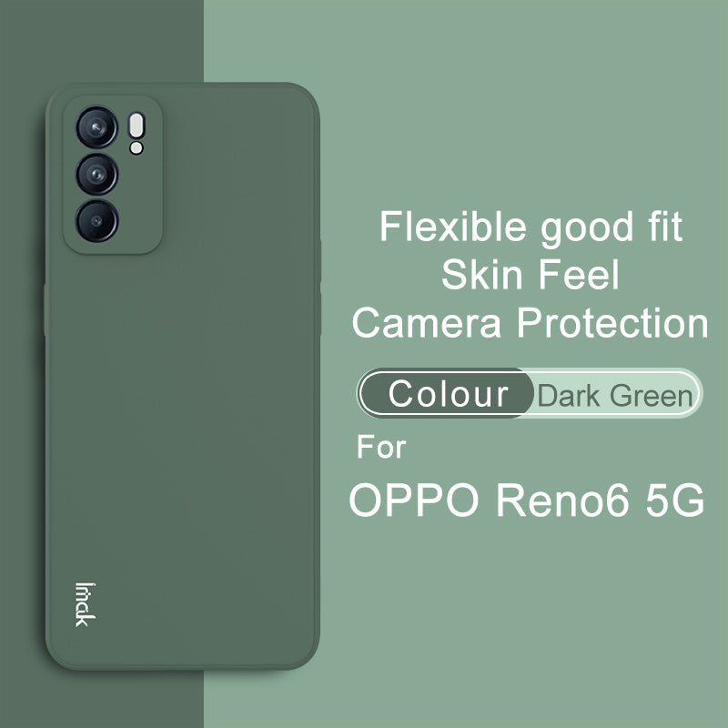 IMAK UC-4 Series Straight Frame Mobile Phone Soft TPU Protective Case for Oppo Reno6 5G