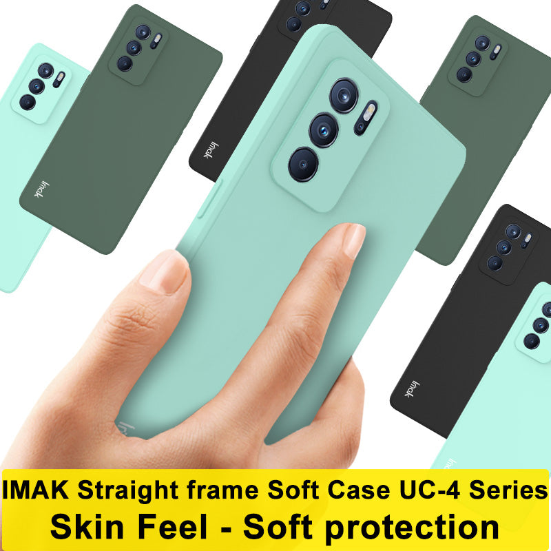 IMAK UC-4 Series Shock-proof Straight Frame Cell Phone TPU Shell for Oppo Reno6 Pro 5G (MediaTek)