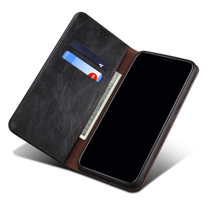 Oil-Waxy Wallet Design Leather Protective Phone Case with Stand for vivo V21e 4G / Y73 2021