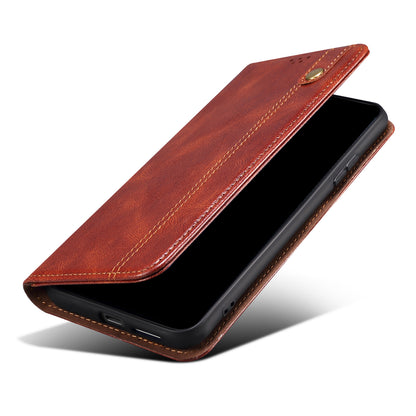 Oil-Waxy Wallet Design Leather Protective Phone Case with Stand for vivo V21e 4G / Y73 2021