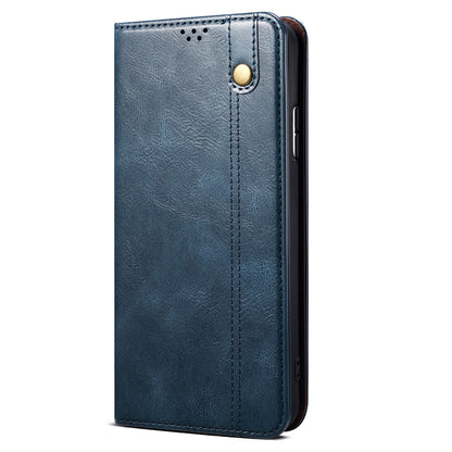 Oil-Waxy Wallet Design Leather Protective Phone Case with Stand for vivo V21e 4G / Y73 2021