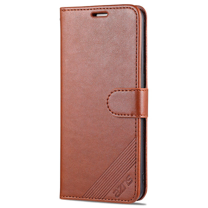 AZNS Full Protection Wallet Stand PU Leather Coated TPU Phone Case for Oppo Reno6 5G