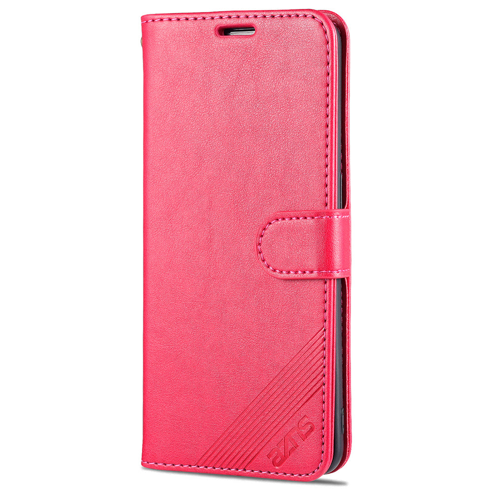 AZNS Full Protection Wallet Stand PU Leather Coated TPU Phone Case for Oppo Reno6 5G