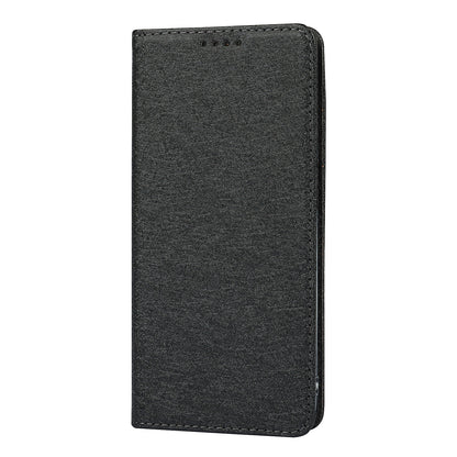 Silk Texture Leather Wallet Case with Strap for Oppo A54 5G