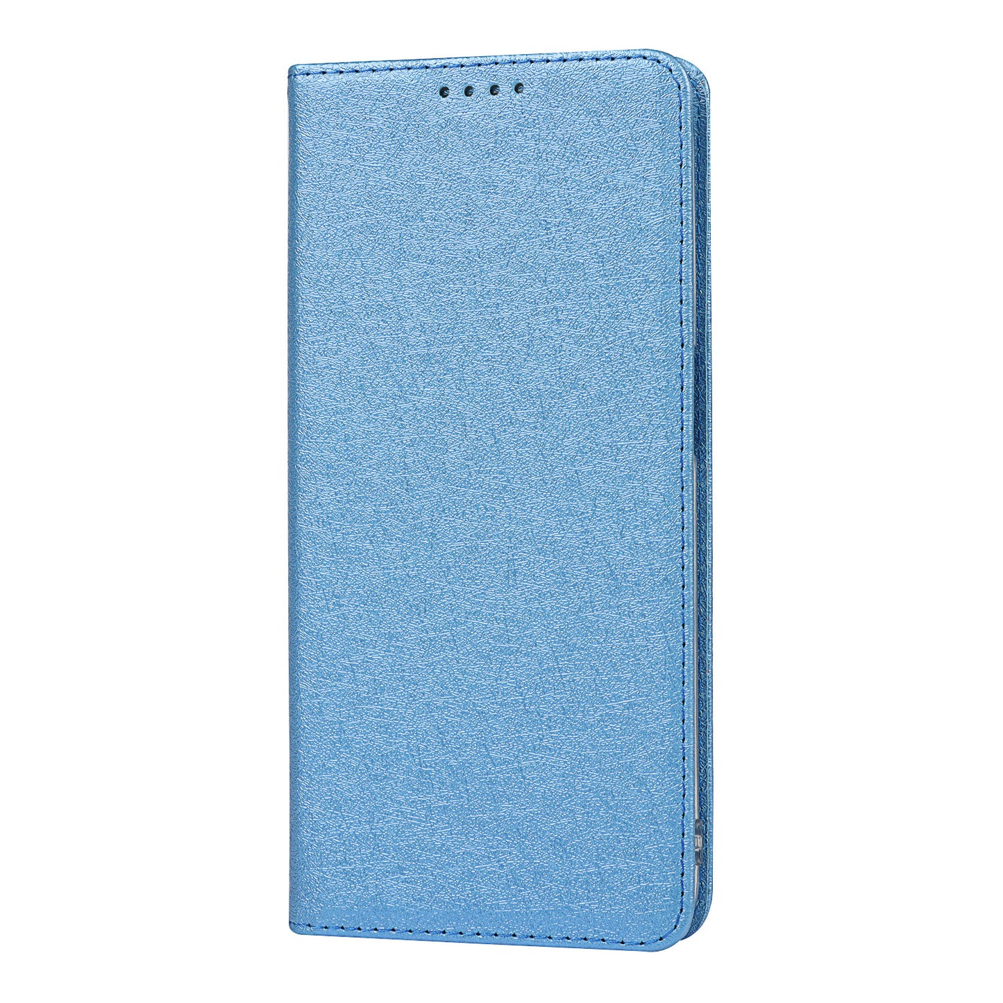 Silk Texture Leather Wallet Case with Strap for Oppo A54 5G