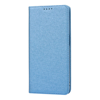 Silk Texture Leather Wallet Case with Strap for Oppo A54 5G