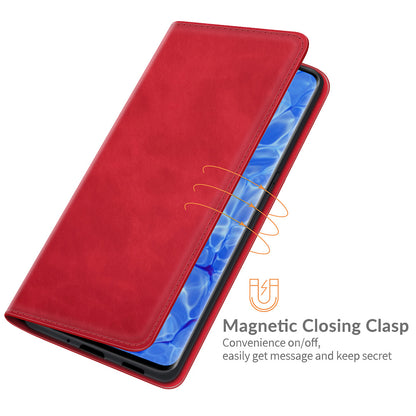 Skin-touch Feeling Strong Magnet Folio Wallet Protective Phone Case for Oppo Reno6 Pro+ 5G/Pro 5G (Snapdragon)