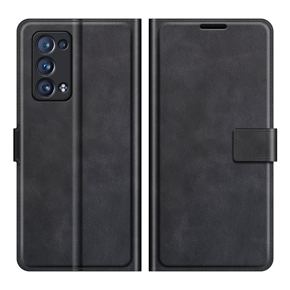 Magnetic Square Clasp Leather Wallet Stand Phone Case for Oppo Reno6 Pro+ 5G/Pro 5G (Snapdragon)