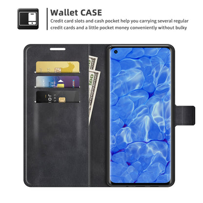 Magnetic Square Clasp Leather Wallet Stand Phone Case for Oppo Reno6 Pro+ 5G/Pro 5G (Snapdragon)