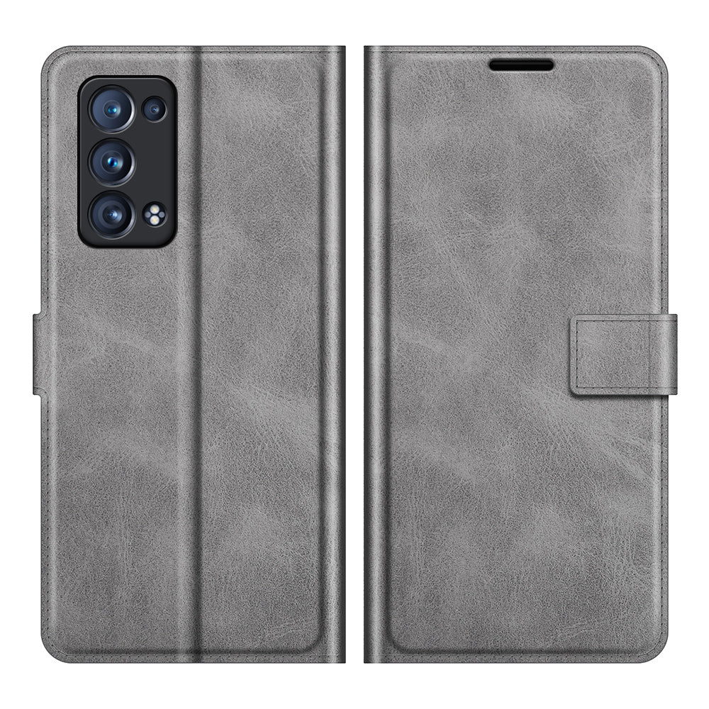 Magnetic Square Clasp Leather Wallet Stand Phone Case for Oppo Reno6 Pro+ 5G/Pro 5G (Snapdragon)