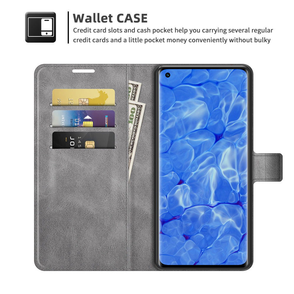 Magnetic Square Clasp Leather Wallet Stand Phone Case for Oppo Reno6 Pro+ 5G/Pro 5G (Snapdragon)