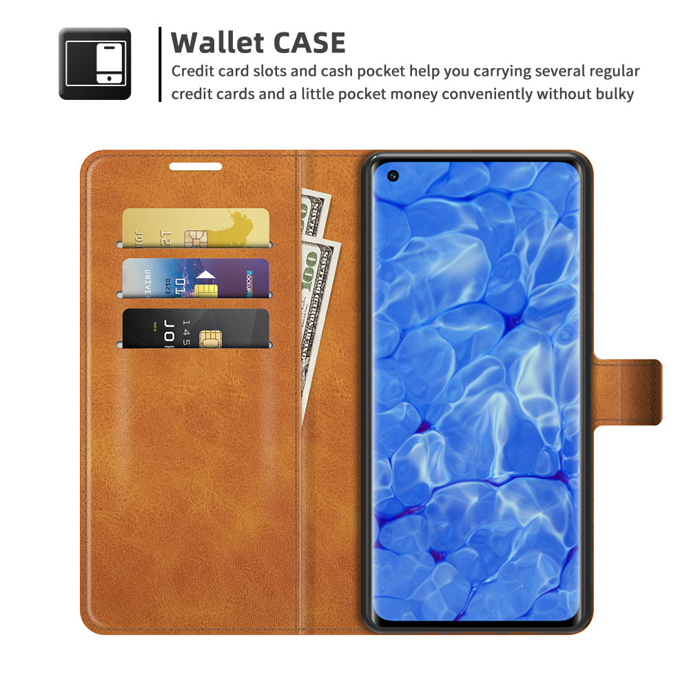 Magnetic Square Clasp Leather Wallet Stand Phone Case for Oppo Reno6 Pro+ 5G/Pro 5G (Snapdragon)