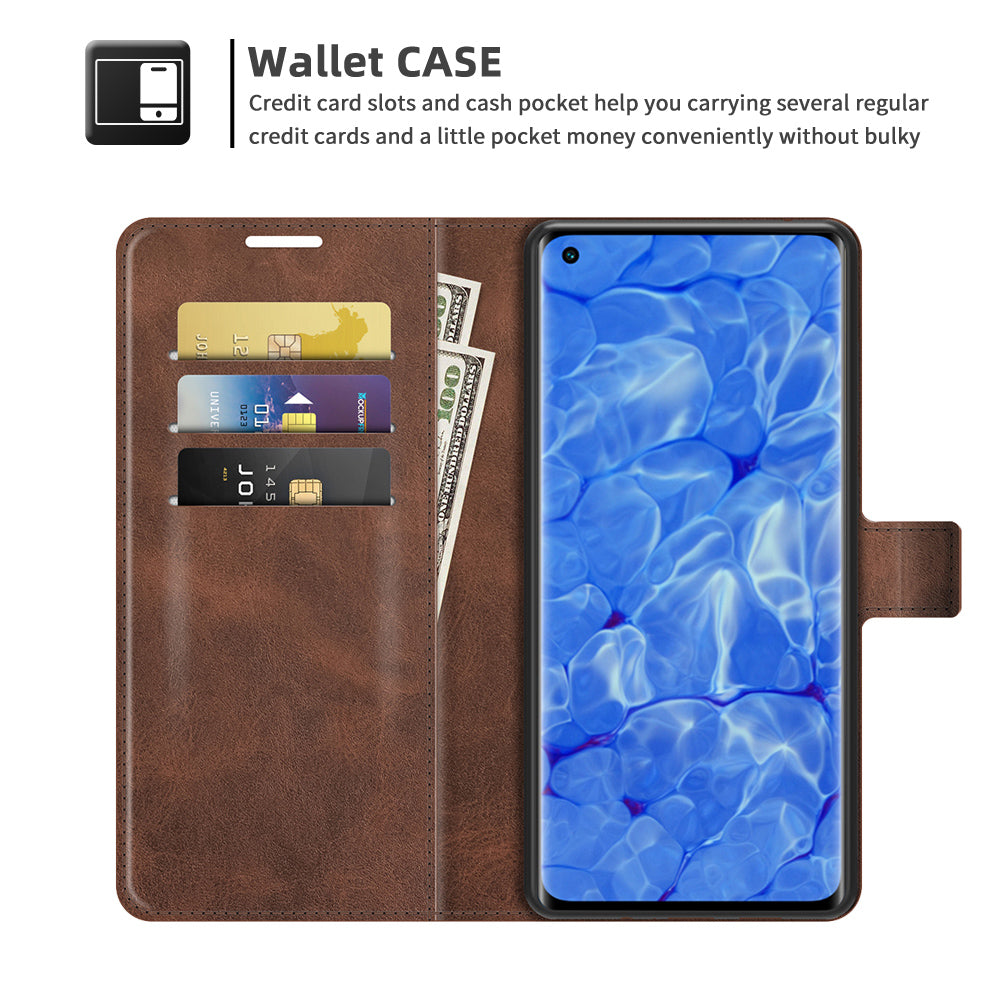 Magnetic Square Clasp Leather Wallet Stand Phone Case for Oppo Reno6 Pro+ 5G/Pro 5G (Snapdragon)