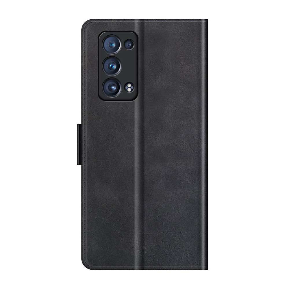 Magnetic Clasp Closure Full Protection PU Leather Phone Stand Case for Oppo Reno6 Pro+ 5G/Pro 5G (Snapdragon)