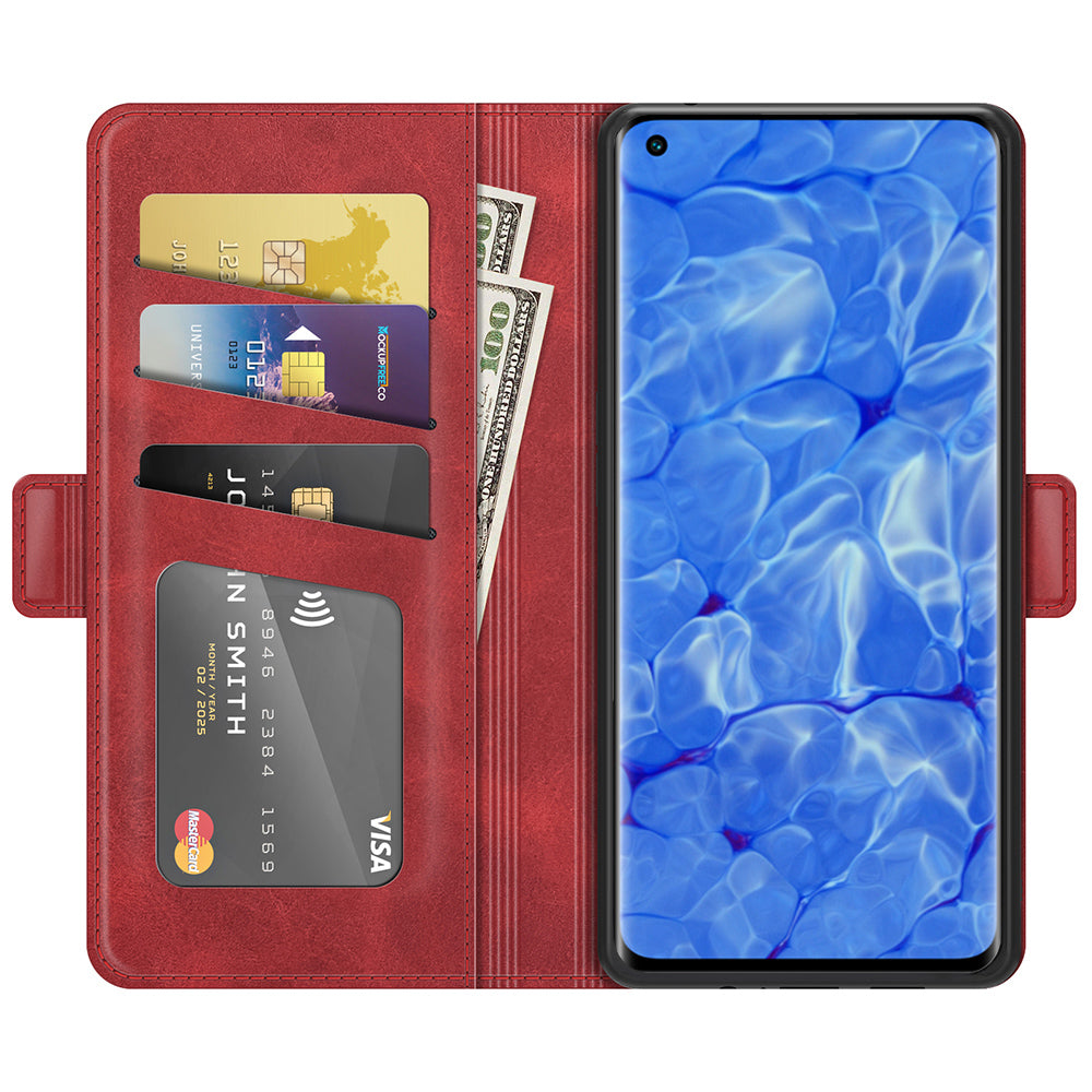 Magnetic Clasp Closure Full Protection PU Leather Phone Stand Case for Oppo Reno6 Pro+ 5G/Pro 5G (Snapdragon)