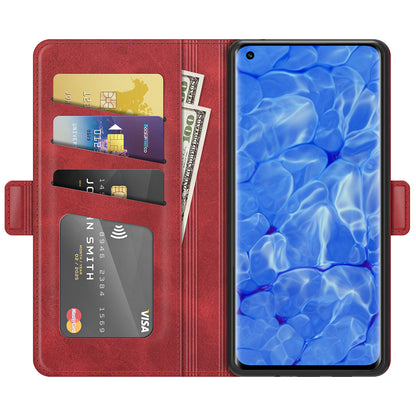 Magnetic Clasp Closure Full Protection PU Leather Phone Stand Case for Oppo Reno6 Pro+ 5G/Pro 5G (Snapdragon)