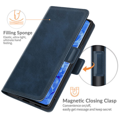 Magnetic Clasp Closure Full Protection PU Leather Phone Stand Case for Oppo Reno6 Pro+ 5G/Pro 5G (Snapdragon)