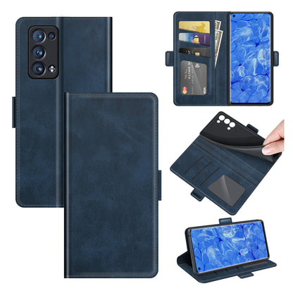 Magnetic Clasp Closure Full Protection PU Leather Phone Stand Case for Oppo Reno6 Pro+ 5G/Pro 5G (Snapdragon)