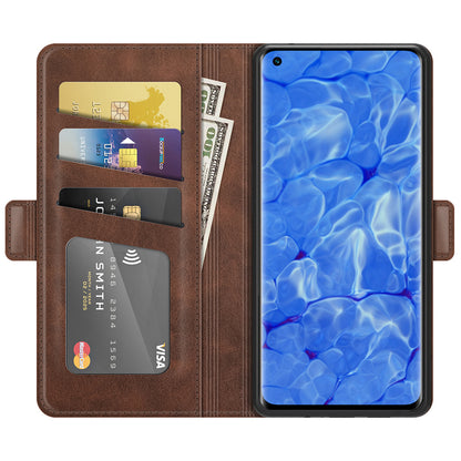 Magnetic Clasp Closure Full Protection PU Leather Phone Stand Case for Oppo Reno6 Pro+ 5G/Pro 5G (Snapdragon)