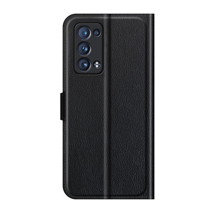 Litchi Texture Leather Wallet Phone Case Protector with Stand for Oppo Reno6 Pro+ 5G/Pro 5G (Snapdragon)