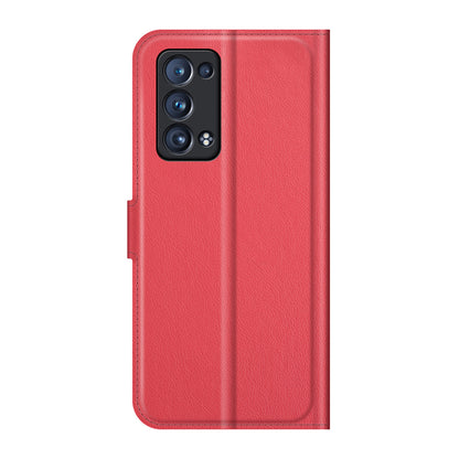 Litchi Texture Leather Wallet Phone Case Protector with Stand for Oppo Reno6 Pro+ 5G/Pro 5G (Snapdragon)