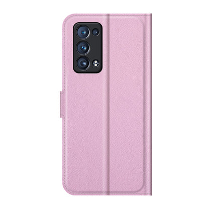 Litchi Texture Leather Wallet Phone Case Protector with Stand for Oppo Reno6 Pro+ 5G/Pro 5G (Snapdragon)