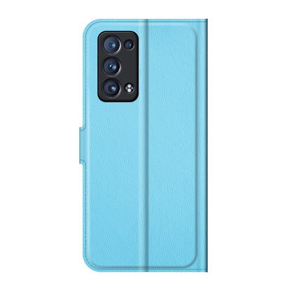 Litchi Texture Leather Wallet Phone Case Protector with Stand for Oppo Reno6 Pro+ 5G/Pro 5G (Snapdragon)