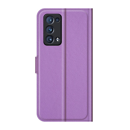 Litchi Texture Leather Wallet Phone Case Protector with Stand for Oppo Reno6 Pro+ 5G/Pro 5G (Snapdragon)