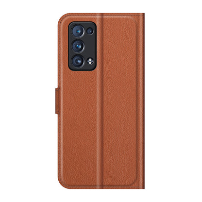 Litchi Texture Leather Wallet Phone Case Protector with Stand for Oppo Reno6 Pro+ 5G/Pro 5G (Snapdragon)