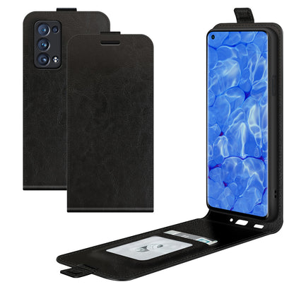 Crazy Horse Vertical Flip Leather Case with One Card Holder for Oppo Reno6 Pro+ 5G/Pro 5G (Snapdragon)