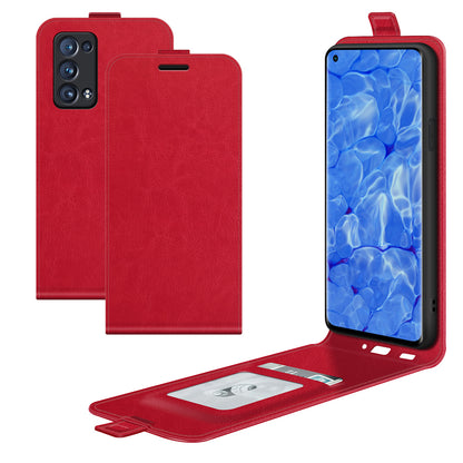 Crazy Horse Vertical Flip Leather Case with One Card Holder for Oppo Reno6 Pro+ 5G/Pro 5G (Snapdragon)