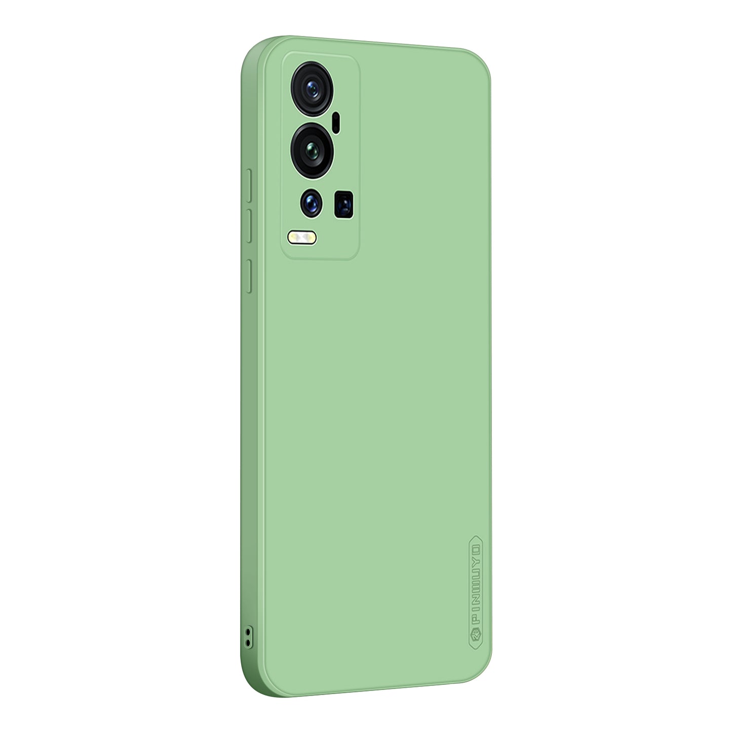 PINWUYOU Simple Style Soft Silicone Gel Rubber Shockproof Cover Case for vivo X60 Pro+ 5G