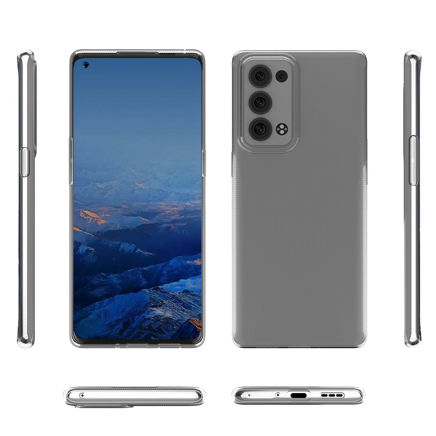 Ultra Thin Crystal Clear TPU Phone Back Case Shell for Oppo Reno6 Pro+ 5G/Pro 5G (Snapdragon)