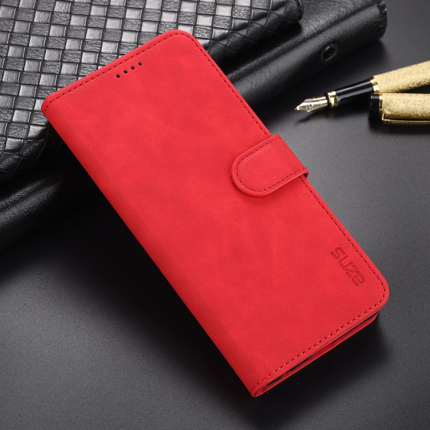 AZNS Well-Selected PU Leather Phone Wallet Case Stand Cover for Oppo Reno6 5G