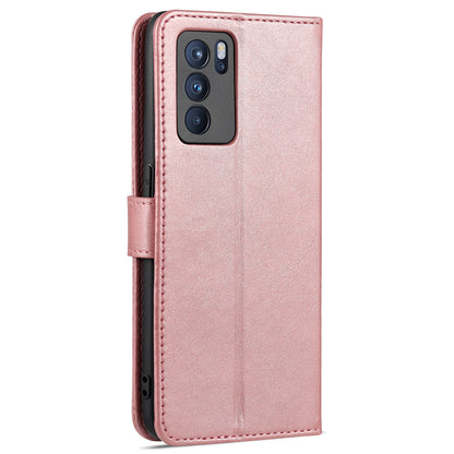 AZNS Well-Selected PU Leather Phone Wallet Case Stand Cover for Oppo Reno6 5G