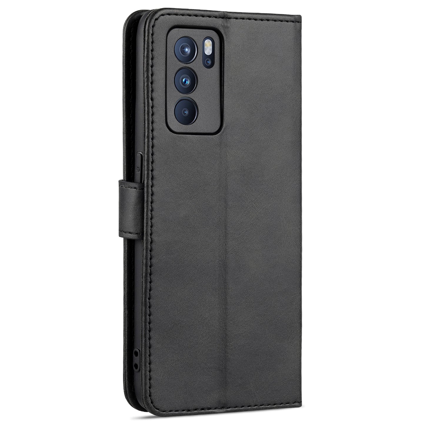 AZNS PU Leather Wallet Stand Case Phone Protective Cover for Oppo Reno6 Pro 5G (MediaTek)