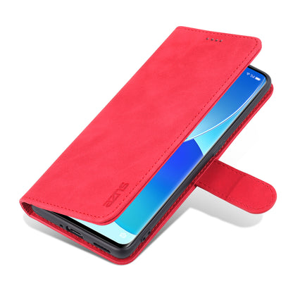 AZNS PU Leather Wallet Stand Case Phone Protective Cover for Oppo Reno6 Pro 5G (MediaTek)