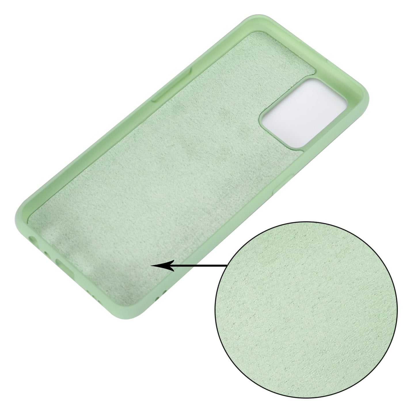 Flexible Liquid Silicone Multiple Color Phone Protective Shell with Strap for Oppo F19/A74 4G