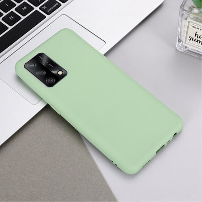 Flexible Liquid Silicone Multiple Color Phone Protective Shell with Strap for Oppo F19/A74 4G