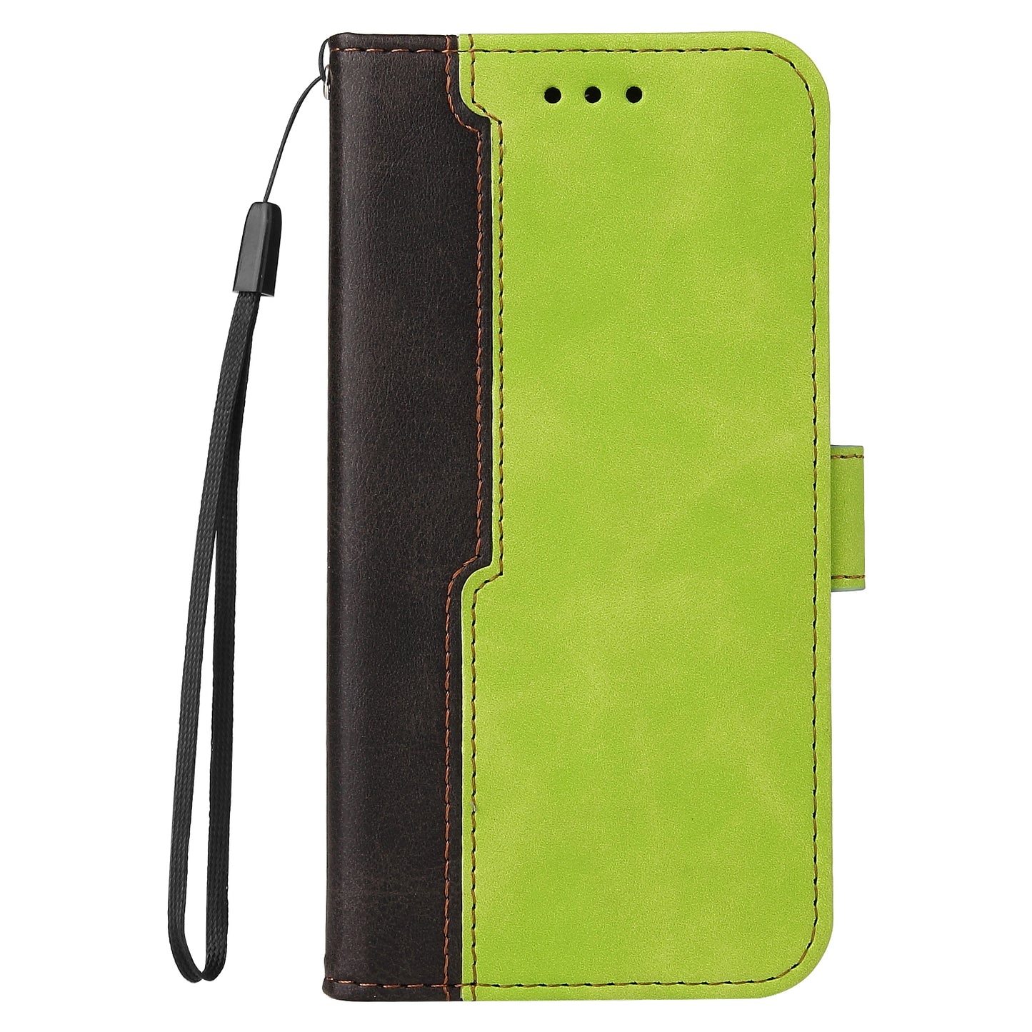 Two-Color Stitching Business Style Flip Magnetic Stand PU Leather Wallet Case for Oppo A94 / F19 Pro / Reno5 F / Reno5 Lite