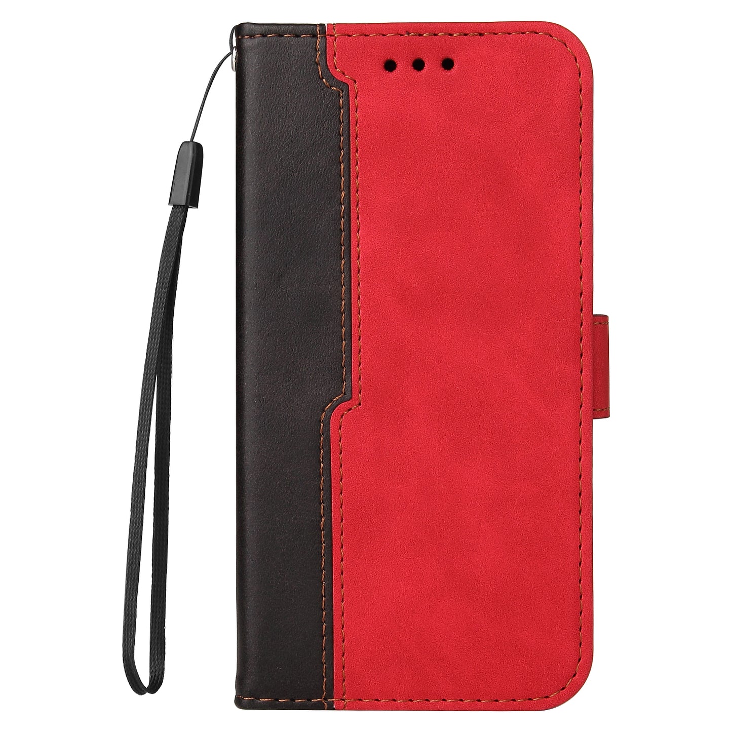 Two-Color Stitching Business Style Flip Magnetic Stand PU Leather Wallet Case for Oppo A94 / F19 Pro / Reno5 F / Reno5 Lite