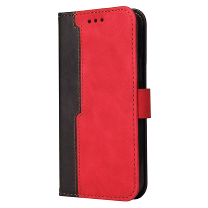 Two-Color Stitching Business Style Flip Magnetic Stand PU Leather Wallet Case for Oppo A94 / F19 Pro / Reno5 F / Reno5 Lite