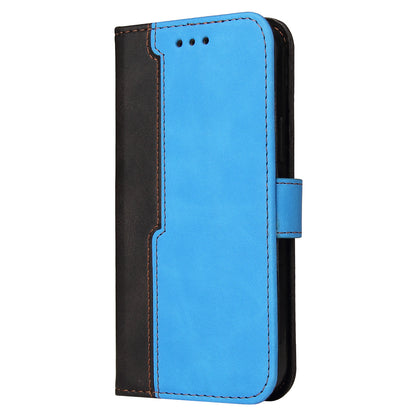 Two-Color Stitching Business Style Flip Magnetic Stand PU Leather Wallet Case for Oppo A94 / F19 Pro / Reno5 F / Reno5 Lite