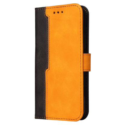 Two-Color Stitching Business Style Flip Magnetic Stand PU Leather Wallet Case for Oppo A94 / F19 Pro / Reno5 F / Reno5 Lite