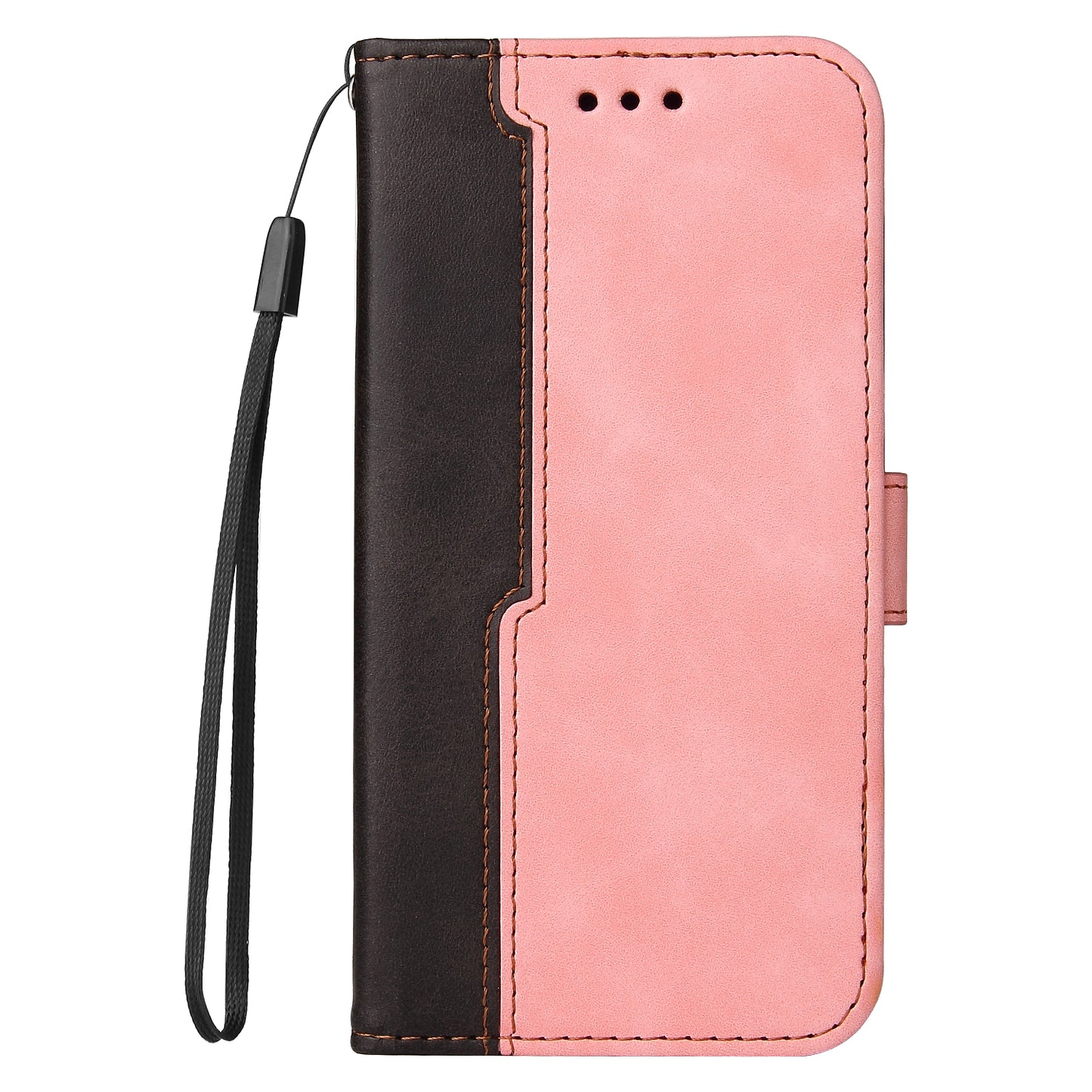 Two-Color Stitching Business Style Flip Magnetic Stand PU Leather Wallet Case for Oppo A94 / F19 Pro / Reno5 F / Reno5 Lite