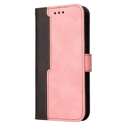 Two-Color Stitching Business Style Flip Magnetic Stand PU Leather Wallet Case for Oppo A94 / F19 Pro / Reno5 F / Reno5 Lite