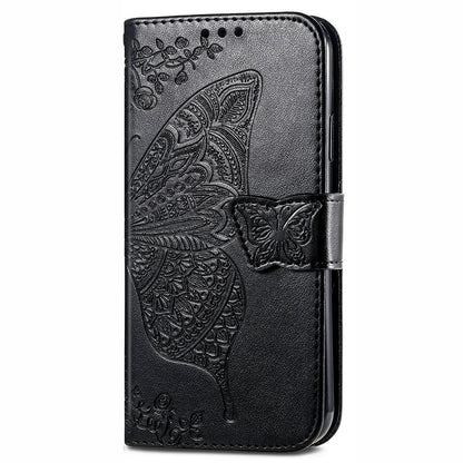 Imprint Butterfly Pattern Leather Wallet Phone Shell Stand Case for Oppo A94 5G / Reno5 Z